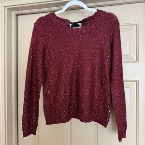 a.n.a. - Sparkly Burgundy Sweater